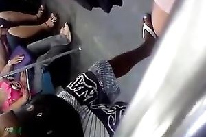 Hot chick with charming decollete caught my attention