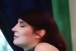 Retro scene with a sexually excited doxy engulfing a weenie and getting drilled hard