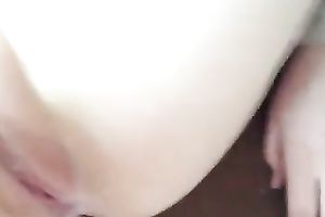 My perverted and playful girlfriend likes to finger fuck her hairless fur pie