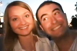 My friend is enjoying his sexy Russian girlfriend in front of me