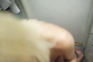 Amateur blonde takes rod in her hot throat and receives her constricted wazoo fingered