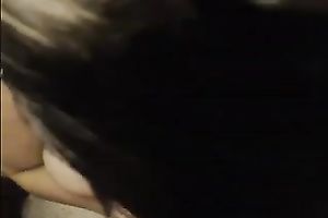 Chubby brunette hair masturbates after milking my shlong dry on her face