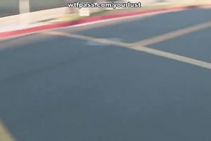 Pigtailed dark brown legal age teenager exposes her boobies in the street and acquires screwed