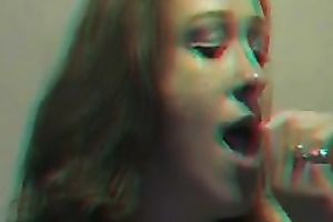 Dick loving dilettante white milf whore blows on camera