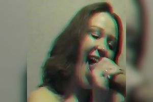 Dick loving dilettante white milf whore blows on camera