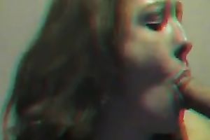 Dick loving dilettante white milf whore blows on camera