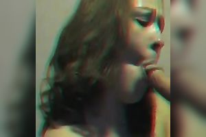 Dick loving dilettante white milf whore blows on camera