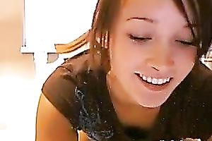 Brunette cutie shows her dreamy resilient body on web camera
