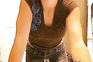 Brunette cutie shows her dreamy resilient body on web camera