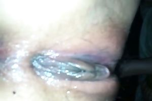 Japanese hairless moist muff fucked with ribbed sex tool