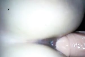 Japanese hairless moist muff fucked with ribbed sex tool