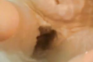 My short-haired dark brown GF allows me to film her in the bath