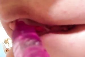 I love to tickle my nice-looking pink muff with my favorite sex toy