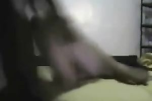 Interracial pair have a fun from behind sex in homemade clip