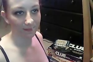 Teen wench craves to show off facial spunk flow on cam