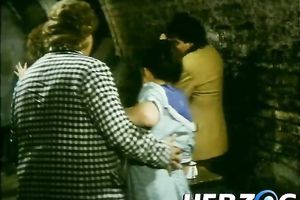 Slutty gal in medieval costume enjoys rear banging in a jail