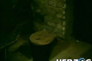 Slutty gal in medieval costume enjoys rear banging in a jail