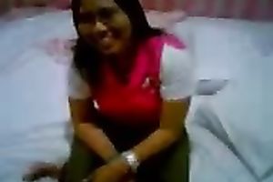My Malay cute girlfriend in glasses still loves pecker