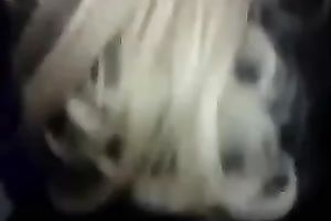 Sweet golden-haired allows me to invade her cookie from behind