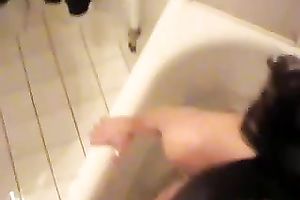 Cute dark brown dirty slut wife bonks her desirous BF in the bathroom