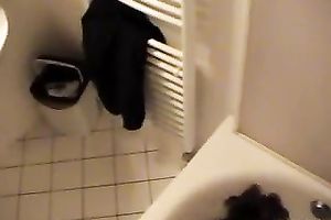 Cute dark brown dirty slut wife bonks her desirous BF in the bathroom