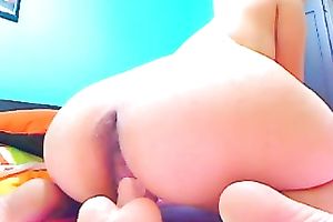 Big butted Latina bitch at no time receives sufficiently of her suction cup marital-device