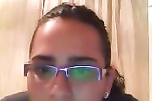 Amateur latin babe sweetheart with mustache shows me her twat