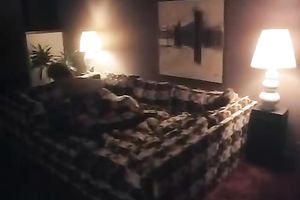 Blonde doxy with outstanding body group-fucked by two sexy studs