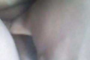My obese ebon horny white wife entertains herself by fingering her cum-hole
