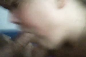 My full bosomed girlfriend likes to deepthroat my large knob