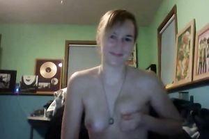 Pale skin UK livecam beauty pets her taut wet crack with giant sex-toy