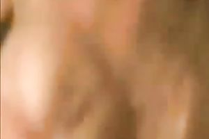 My juggy wifey rubs my ramrod untill it explodes with cum on her whoppers