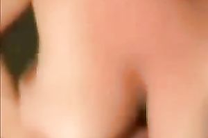 My juggy wifey rubs my ramrod untill it explodes with cum on her whoppers