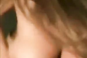 My juggy wifey rubs my ramrod untill it explodes with cum on her whoppers