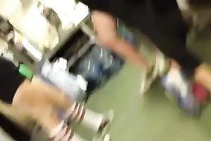 Sizzling white bitch wearing shorts acquires caught on my hidden webcam in a shop