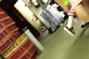 Sizzling white bitch wearing shorts acquires caught on my hidden webcam in a shop