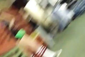 Sizzling white bitch wearing shorts acquires caught on my hidden webcam in a shop