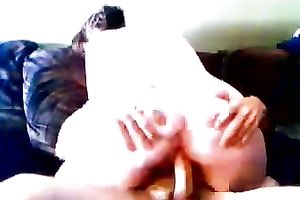 My breasty dark brown slutwife rides my rod and doesn't desire to stop