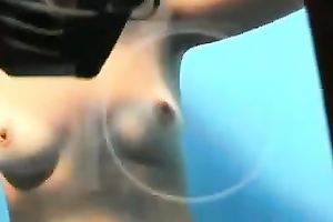 The admirable pleasant teats of a random cheating wife in the dressing room