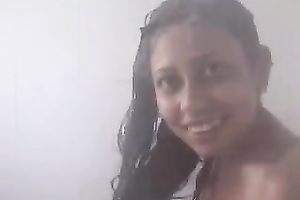 She doesn't mind if I tape her on webcam in the shower room in nature's garb