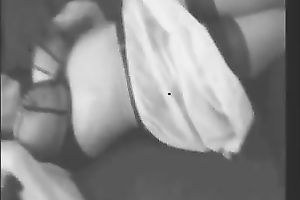 Big-breasted brunette hair strokes her outstanding body in homemade solo video
