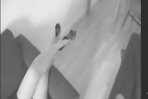 Big-breasted brunette hair strokes her outstanding body in homemade solo video