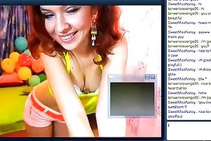 Webcam cutie strips and fingers her worthwhile hairless slit