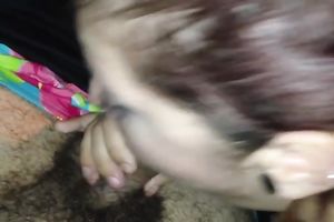 Neat redhead is a BJ queen and that babe can engulf like nobody