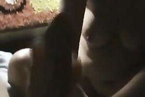 Playing with a large juicy schlong of my hubby as that guy tapes me on cam