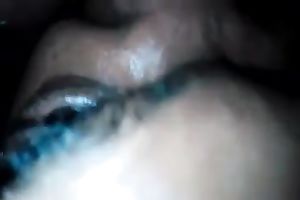 My dark BF eats my fur pie before fucking it in the missionary pose