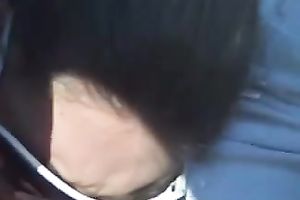 My sexually excited GF can not await untill we acquire home and sucks my ramrod in the car