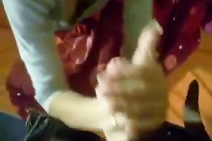 Blonde legal age teenager sweetie eats cum of her boyfriend with a spoon