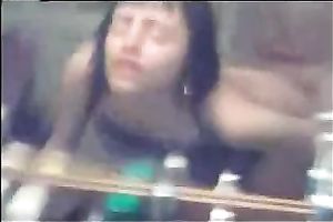 Brunette bimbo lets me cum in her throat after vehement rear banging