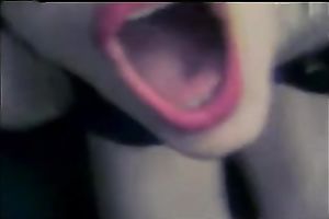 Brunette bimbo lets me cum in her throat after vehement rear banging